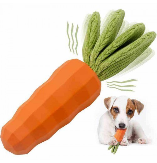 Hot Sale Durable Carrot Pet Chew Toys Funny Squeaky Teeth Cleaning Cat Dog Chew Toys