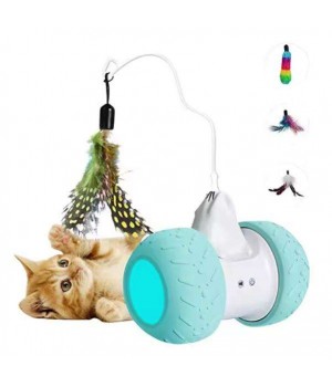 Rechargeable USB Interactive Electric Cat Toy Funny Supplier Teasing Pet with Intelligent Sounds Movement Toys