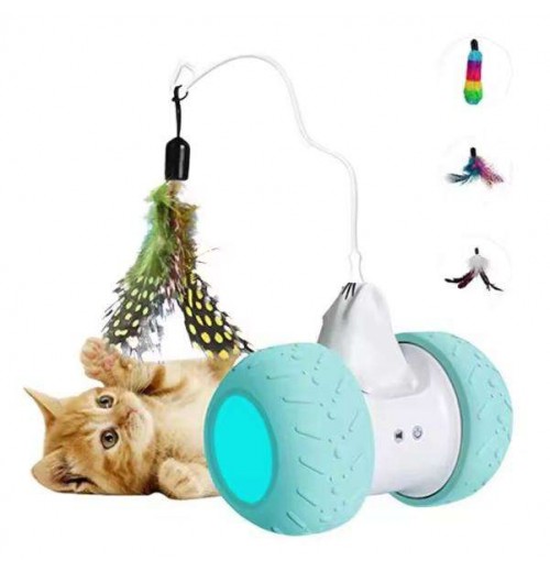 Rechargeable USB Interactive Electric Cat Toy Funny Supplier Teasing Pet with Intelligent Sounds Movement Toys