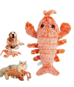 Wholesale Pet Cat Dogs Toy USB Electric Simulation Dancing Moving Floppy Lobster Shape Chew Stuffed Toy Pet Interactive Toys