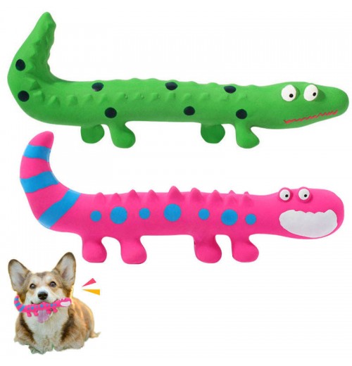 Pet Chew Toy Vocal Cat Dog Accompany Molar Lizard Chameleon Latex Train Bite-resistant Squeak Latex OPP Durable ORIGINAL CW-754