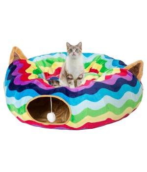 High Quality Household two in one Pet Accessories Foldable pet cat bed Entertainment toy