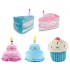 Cute Plush Birthday Candle Cake Doll Bite-resistant Play Squeaky Chewing Celebrate Party Dog Cat Toys