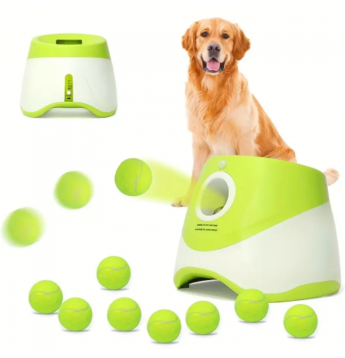 3-in-1 Automatic Serve Dog Ball Throwing Machine Tennis Ball Pinball Walking Dog Launcher Pet Interactive Movement Toys