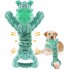 Pet Squeaky Plush Interactive Dog Toy Cartoon Green Hippos Boredom Companion Bite-resistant Interactive Fight Dog Toys