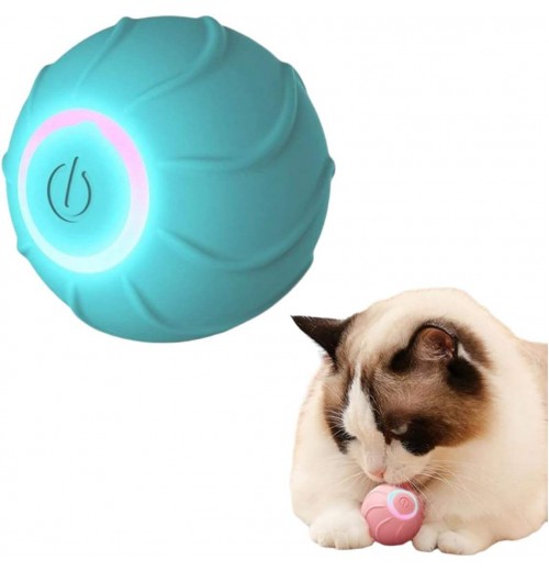 Rarewe Pet Toys Cat Teaser Ball Intelligent Automatic Rolling Jumping Ball Toy Rubber Interactive Smart Ball Toys For Cat Puppy