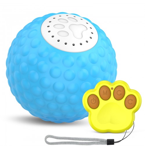 2024 New Rechargeable Interactive Pet Toy Ball for Cat Dog with LED Remote Control TPU Bounce Sound Cat Toy Ball