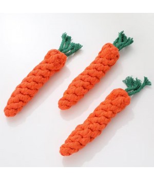 Wholesale Pet Dog Bite Chew Toys Carrot Cotton Rope Toys Dog Clean Teeth Molars Bite Resistant Knot Pet Toys