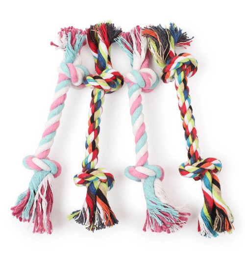 Pet Toys Cotton Rope Double Bone Knot Cotton Rope Molar Dog Chew Toy