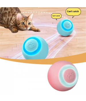 Electric Self Rolling Ball Cat Silicone Funny Interactive Cat Toy Automatic Electric Cat Bouncy Ball Toy