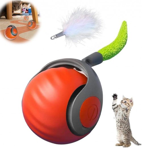 2025 New Arrival Smart Automatic Pet Gravity Dog Training Interactive Rolling Rechargeable Cat Toy Ball