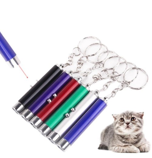 Mixed color LED cat-teasing stick relief laser pointer red dot cat-teasing pen interactive toy customize logo promotional gift