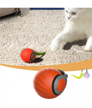 New Smart Funny Cat Toys Pet Play Chase And Hunt Game Self-Relief Rolling Silicone Tail Intelligent Cat Dog Ball Toy