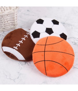 Eco-Friendly Cat Dog Toy Plush Spherical Frisbeee Bite-Resistant Molar Sounds Cloth Material Pet Throwing Supplies