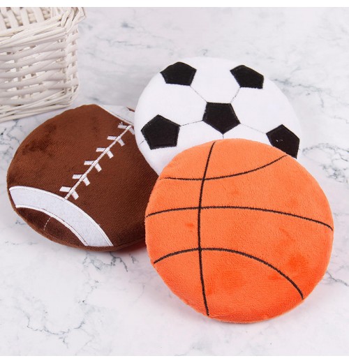 Eco-Friendly Cat Dog Toy Plush Spherical Frisbeee Bite-Resistant Molar Sounds Cloth Material Pet Throwing Supplies